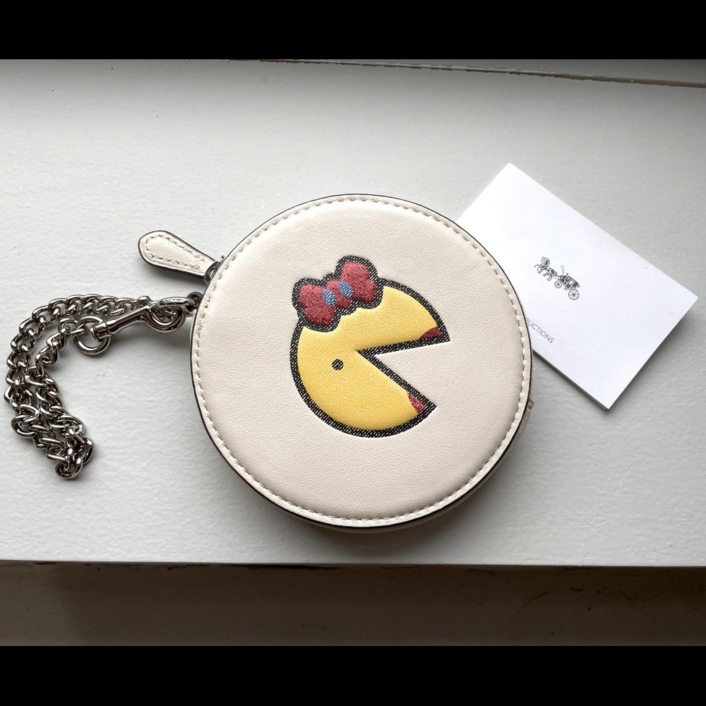 NWOT Coach x Ms Pacman Round Coin Purse/Case